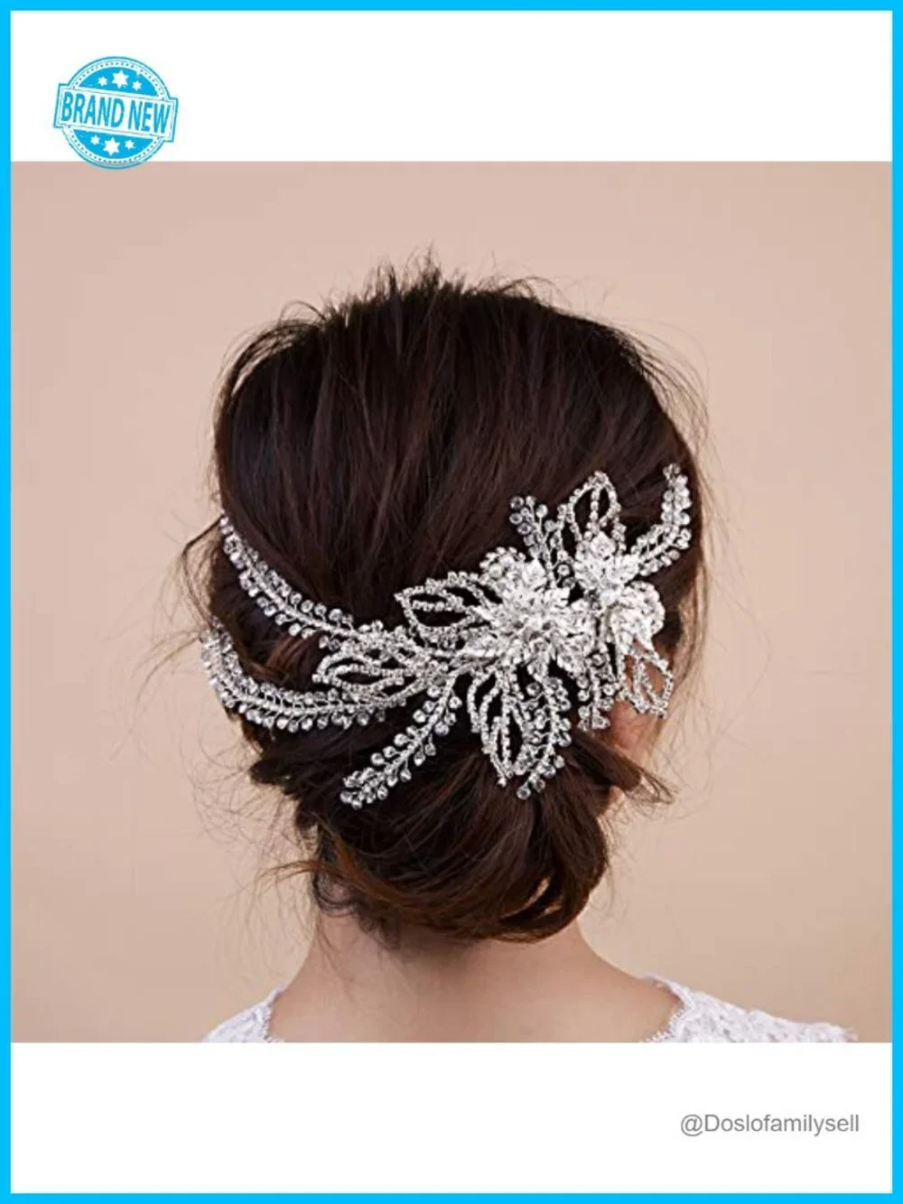 Crystal Bridal Hair Clips Rhinestone Wedding Headpiece Handmade Party Hair